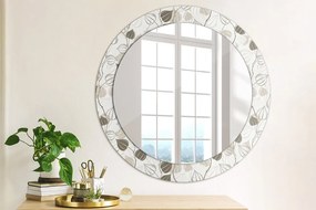 Okrúhle ozdobné zrkadlo Abstraktný kvetinový fi 70 cm