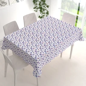 Biante Dekoračný obdĺžnikový obrus Porto PRT-024 Modré okvetné lístky na bielom 100x140 cm