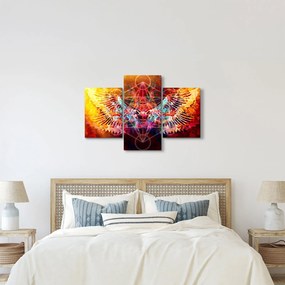 Obraz - Merkaba s krídlami, abstrakcia (90x60 cm)