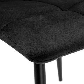 Jedálenská stolička DENVER zamatová, čierna