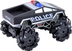LEAN Toys Policajné terénne auto Pick-up na diaľkové ovládanie RC svetlá a dym 1:16