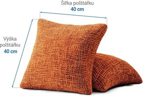 Bielastické poťahy GRAFITI NOVÉ tehlové obliečky na vankúšiky 2 ks (40 x 40 cm)