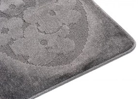 Sada kúpeľňových koberčekov MONO 1125 tmavosivý 6203 3PC Motýľ