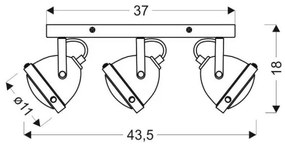 Bodové svietidlo FRODO 3xGU10/40W/230V