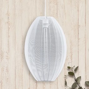 Luster na lanku KAREI 1xE27/20W/230V pr. 30 cm biela