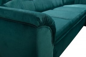Rohová sedacia súprava MAX, ruže + hnedá (3995/105 + 2050/11)