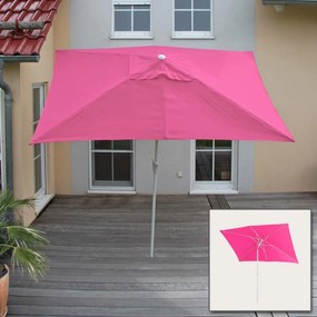 Slnečník N23 2x3m polyester/hliník - ružová