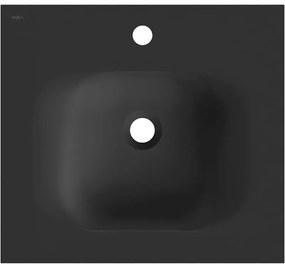 Mexen Vela, umývadlo zapustené do dosky, 51 × 46,5 cm, čierna matná, 25235071