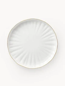 Raňajkové taniere's reliéfom z porcelánu Sali, 2 ks