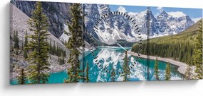 Obraz - Národný park Banff (s hodinami) (90x30 cm)