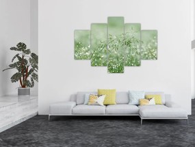 Obraz - Ranná rosa na steblach trávy (150x105 cm)