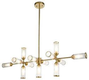 Endon 106259 - Luster na tyči TOUR 13xG9/3W/230V mosadz