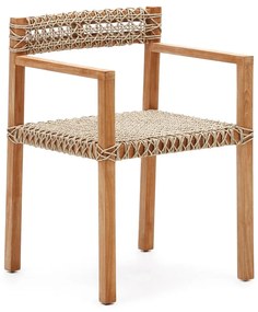 Jedálenská stolička z umelého ratanu v prírodnej farbe v súprave 2 ks Giverola – Kave Home