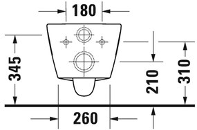 Duravit D-Neo - Závesné WC Duravit Rimless® 480x370 mm, biela 2587090000