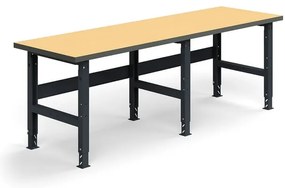 Dielenský stôl TRUST, 2500x760 mm, 300 kg, tvrdená doska