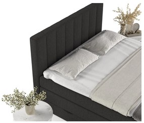 Čierna boxspring posteľ s úložným priestorom 160x200 cm Ruby – Maison de Rêve