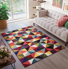 Farebný koberec s geometrickým vzorom Salsa Šírka: 80 cm | Dĺžka: 150 cm