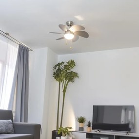 ZEVENTI - Stropný ventilátor FAMARA 1xE14/60W/230V šedá