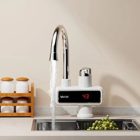 Prietokový ohrievač vody s LED displejom 3000W/230V IPX4 biela