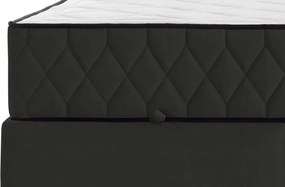 Posteľ Reve 160x200 cm, tmavo šedá látka