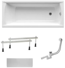 Obdĺžniková vaňa SAT Fusion 170x70 cm akrylát ľavá aj pravá SATVR170ANPC, 1 ks