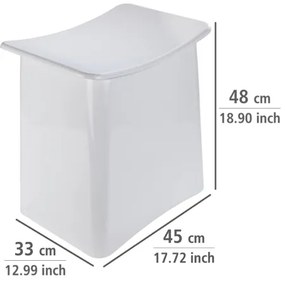 WENKO 22949100 - Stolička WING 45x48 cm biela/čierna