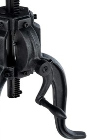 Kovový barový stôl Marcos v industriálnom štýle - v46-66 x Ø50 cm - Strieborná antik