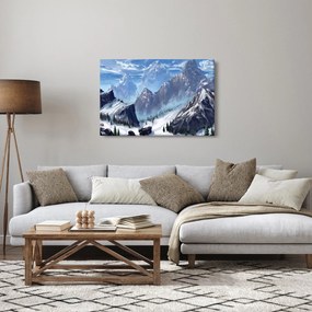 Obraz - Maľované hory (90x60 cm)