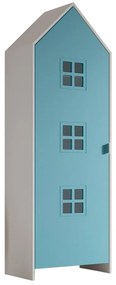 Biela/svetlomodrá detská šatníková skriňa 58x172x37 cm Casami Bruges – Vipack