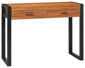 Stôl s 2 zásuvkami 100x40x75 cm recyklované teakové drevo