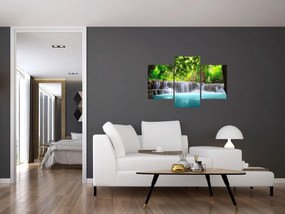 Obraz - Vodopád, tyrkysový (90x60 cm)