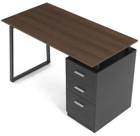 Kancelársky stôl 3218 OAK, čierny a dubový