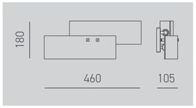 Gea Luce LARA A P oro - Nástenné svietidlo LARA 2xE14/42W/230V zlatá