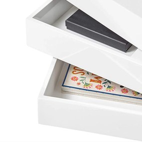 Sconto Konferenčný stolík SEATTLE biela, vysoký lesk