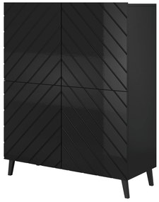 Cama Vysoká komoda Abeto - čierna