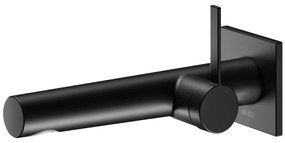 KEUCO IXMO 1-otvorová páková umývadlová batéria pod omietku, hranatá rozeta, výtok 197 mm, čierna matná, 59516371102