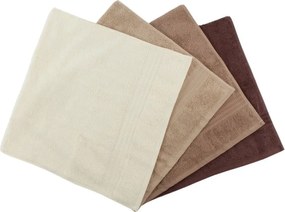 Sada 4 hnedých bavlnených uterákov Rainbow Home, 50 × 90 cm