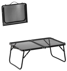 Skladací kempingový turistický stôl Komo 60 cm čierny