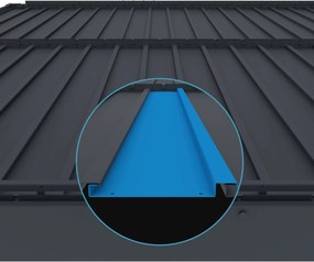 Bioklimatická pergola G21 Austin 4x4 m, antracitová hliníková