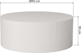 Konferenčný stolík Ermanno 90 cm sivý/béžový