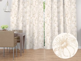 Biante Bavlnený záves Sandra SA-425 Hnedé listy na smotanovom 140x140 cm