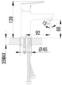 Sapho - Umývadlová batéria SMALL 13,9 cm lesklý chróm