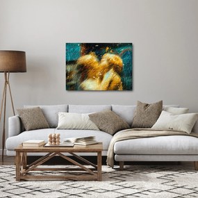 Obraz - Bozkávajúci sa anjeli (70x50 cm)
