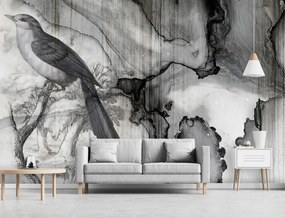 Fototapeta - Vták - rozliaty atrament (254x184 cm)