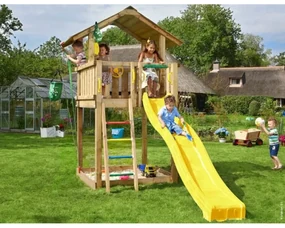 Ihrisko Jungle Chalet so šmykľavkou a modulom Climb Frame 2.0