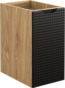 Comad Doplnková kúpeľňová skrinka nízka Luxor Black 30 čierna/dub olejovaný