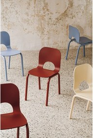 Červená jedálenská stolička Atto – noo.ma