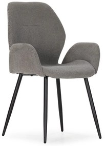 Sivé čalúnené jedálenské kreslá v súprave 2 ks Ansu – Marckeric