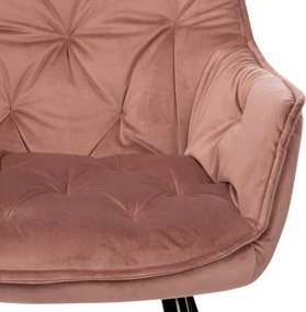 Jedálenská stolička zamatová, ružová DCH-421 PINK4