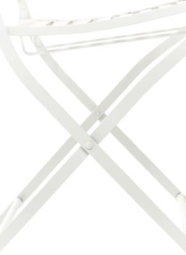 Kovová skladacia stolička Sibell (SET 2 ks) - Biela